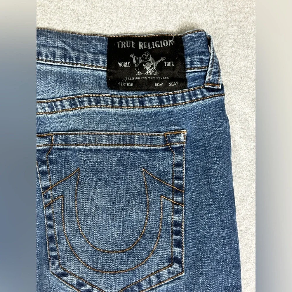 True Religion Geno Jeans Mens 36X32 Blue Relaxed Slim Fit Denim Straight Leg